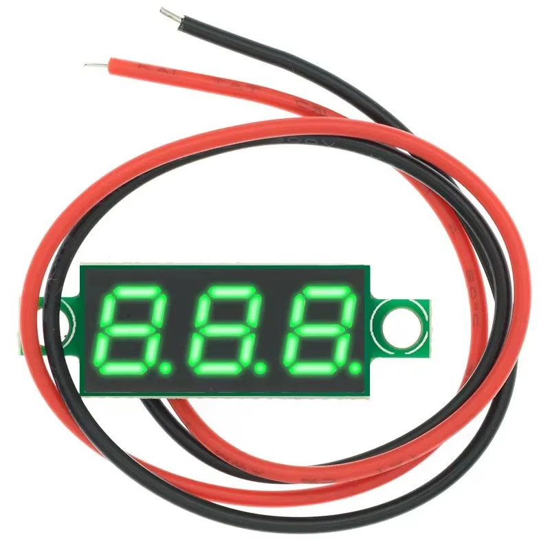 0.28Inch Ultra-Small Digital Voltmeter Digital Display Adjustable Two LinesDC2.5-30VBattery Voltage
