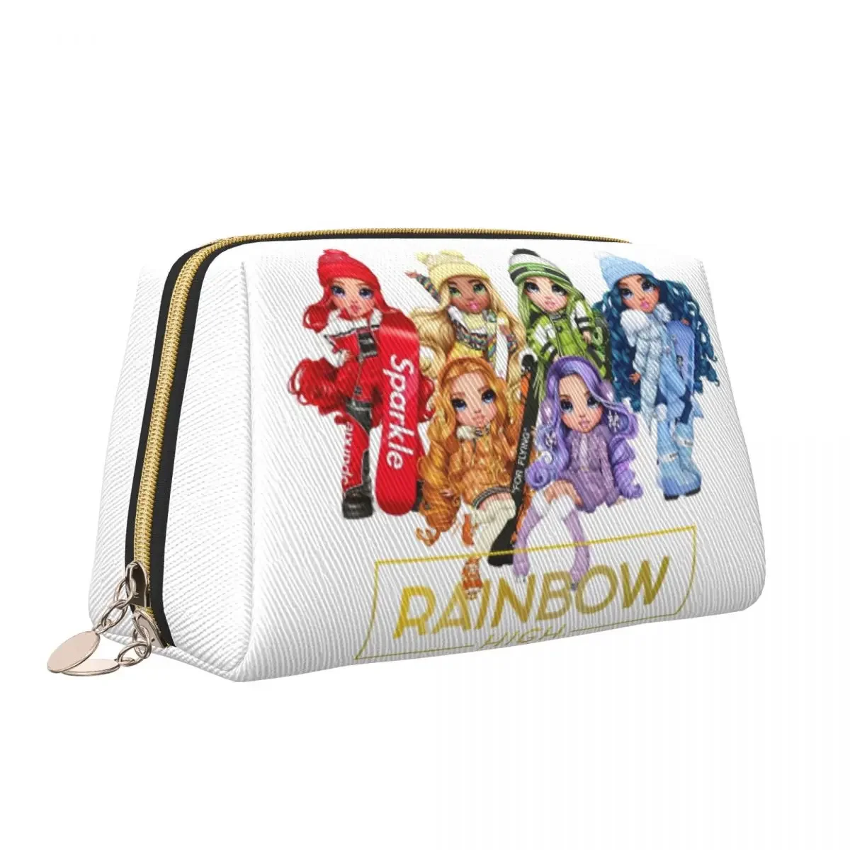 Podróżna tęczowa wysoka zimowa torba na przybory toaletowe Kawaii makijaż organizer na kosmetyki dla kobiet przechowywanie kosmetyków Dopp Kit Case