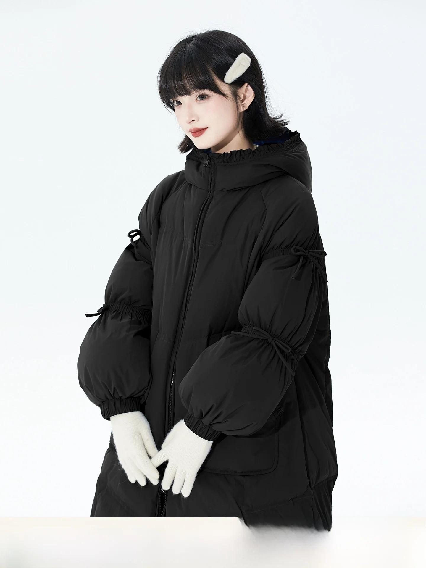 

Женская утепленная куртка-пуховик Bla Du с капюшоном, зимняя теплая роскошная оригинальная новая модель National Stand 90 White Du down