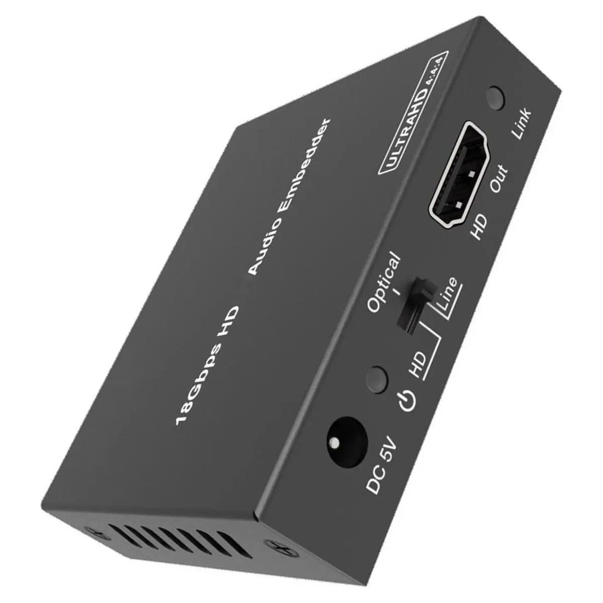 ABIU HDMI-Compatible Audio Embedder 4K HDMI-Compatible Audio Inserter Optical Toslink+Line Audio+Audio Converter Mixer