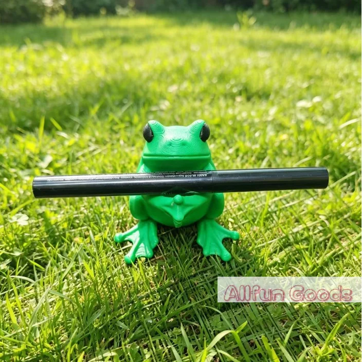 [TG835]Adorable 3D Green Frog Pen Holder Multi-Functional Pen Stand Creative Stationery Storage Desktop Decor Frog Lovers Gift