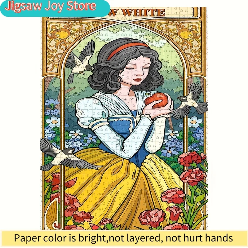 1000-teiliges Schneewittchen und die sieben Zwerge Puzzle - Offizielles Film-Puzzlespiel mit Schneewittchen, Zwergen, böser Königin - Großes Puzzle