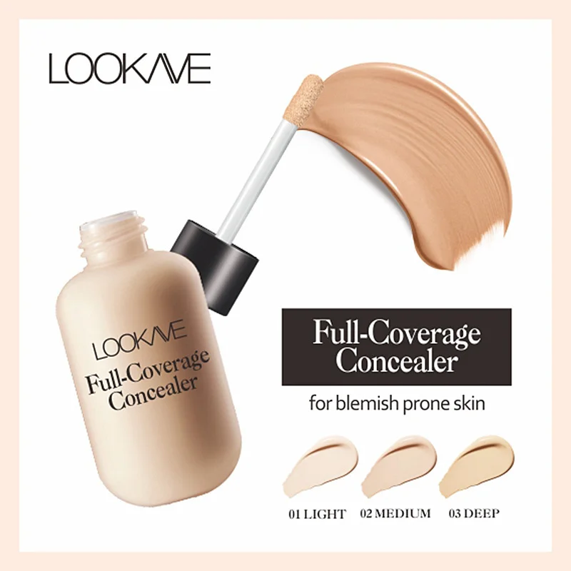 Lightweight and Compact Mini Liquid Concealer-High Coverage for Acne,Ddark Circles and Blemishes,Travel-Friendly FaceMakeup Base image 4