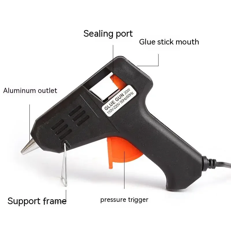 Hot Melt Glue Gun With 7mm*100m Glue Sticks 20W Electric Mini Household Heat Temperature Thermo Tool Industrial Repair Tools Gun