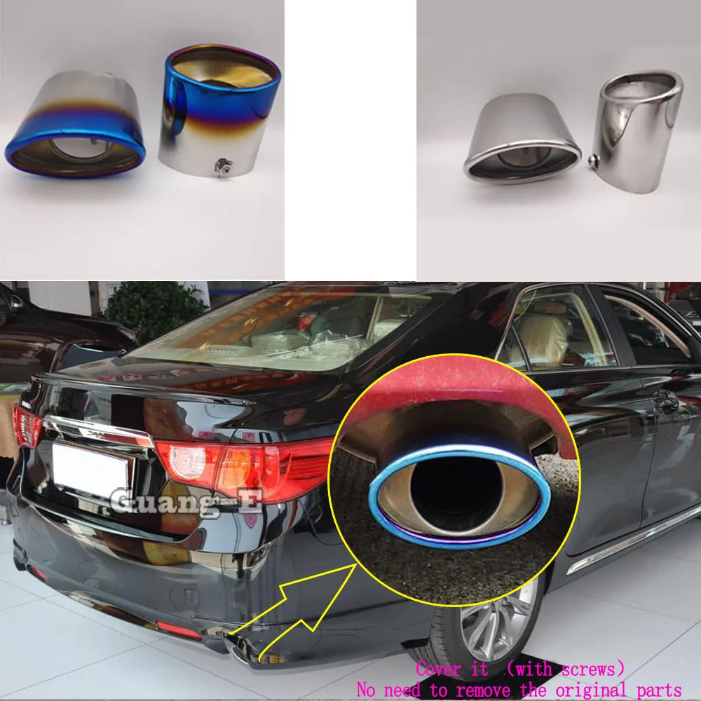 Car Sticks Muffler Back End Pipe Dedicate Exhaust Tip Tail Outlet Vent For Toyota MARK X REIZ 2010 2011 2012 2013 2014 2015+