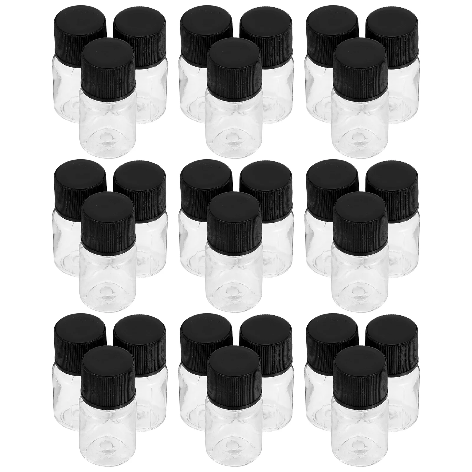 

50 Pcs Liquid Sample Bottle Small Empty Bottles Essential Oils Clear Vanilla Travel with Screws Caps for Liquids