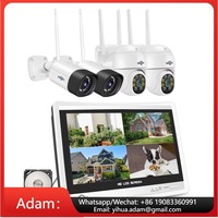 Hiseeu 5MP Wireless PTZ Security Camera System With 12-inch  8CH NVR Wireless CCTV System PTZ WiFi Camera Outdoor Color
