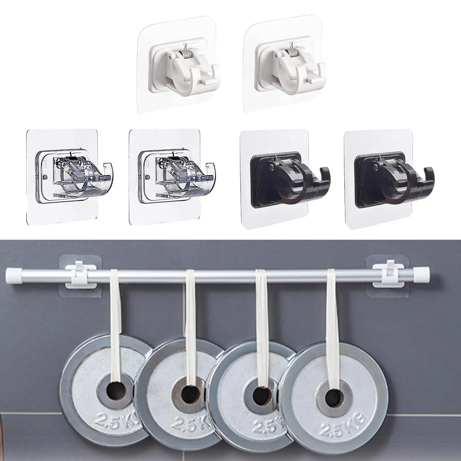 

8 шт., кронштейны для карнизов, драпировка, пластиковый настенный кронштейн, крепеж, держатель для стержня, фиксированный стержень для домашней гостиной