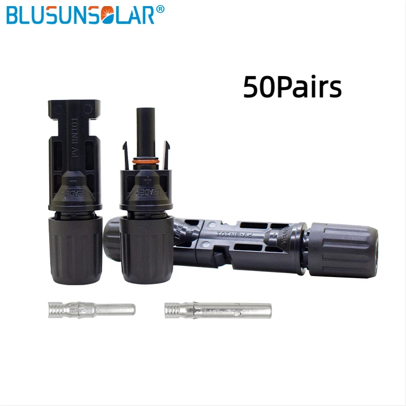 

50 Pairs/Lot IP67 Solar Connector Male Female 30A 45A Solar Panel Branch Connectors for PV Cable 2.5/4/6mm2 1000VDC