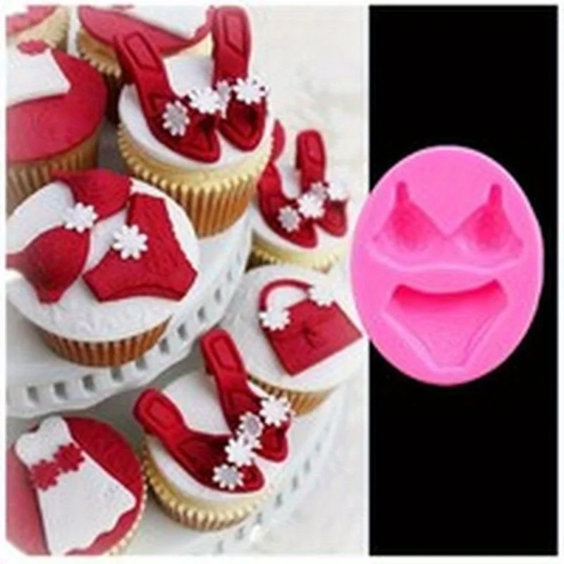 A Sexy Lace Underwear Silicone Mold，For Resin Clay、Candle Aromatherapy Making、Fondant Cake Decoration Silicone Mold