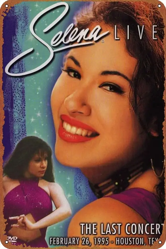 1p,Selena Live! The Last Concert posters Tin Metal Sign Vintage Wall Plaque Decor  Inch