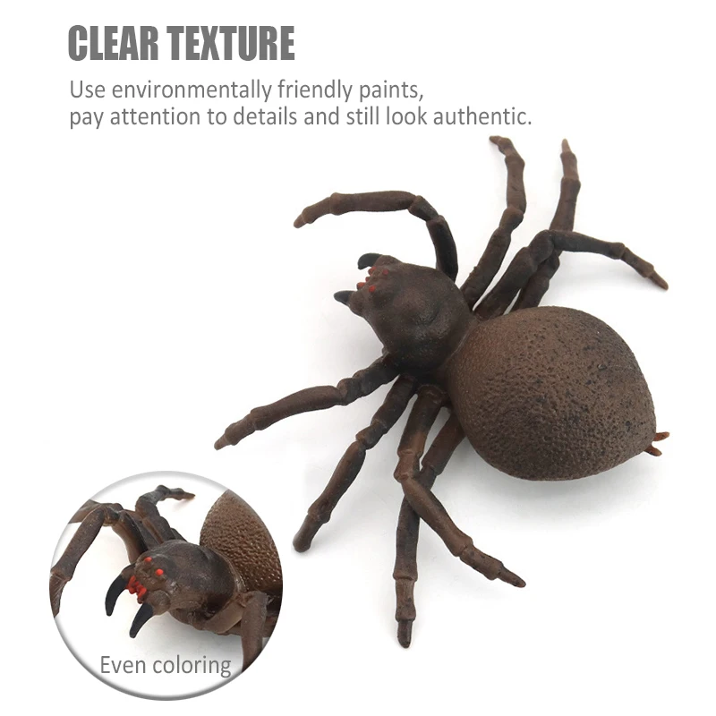 Spider Pinch Toy Squishy Simulated Insect Animal Cognition Model Halloween Mini Prank Stress Reliever Toys Kids Squeeze Toys