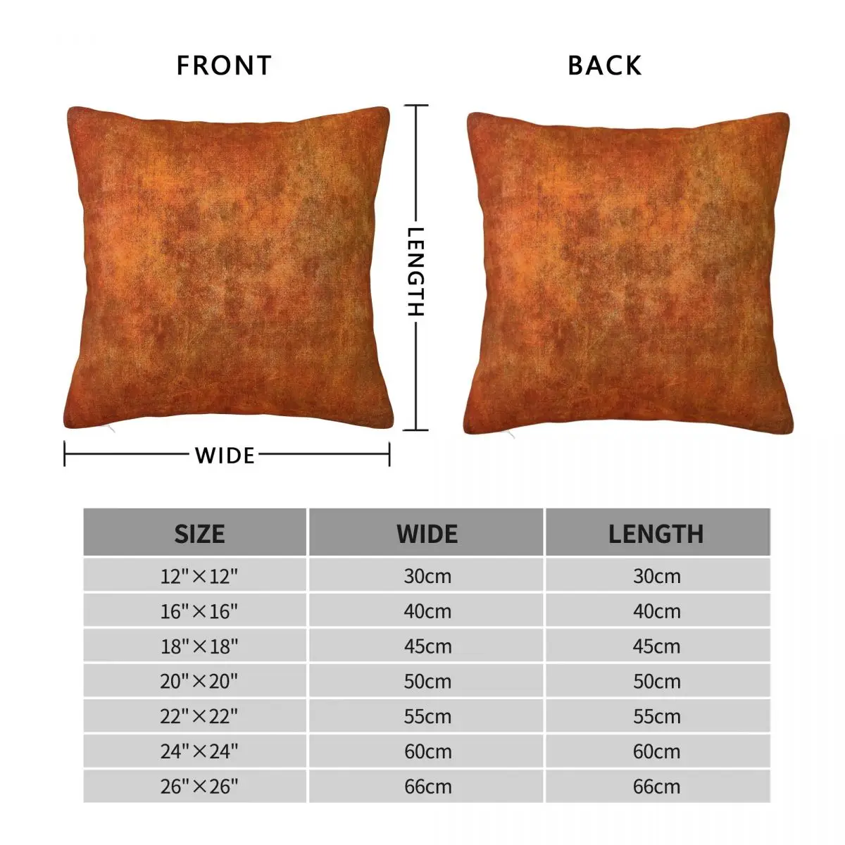 Orange Rust Stone Textures Pillowcase Polyester Linen Velvet Creative Decorative Throw Pillow Case Bed Cushion Cover Wholesale