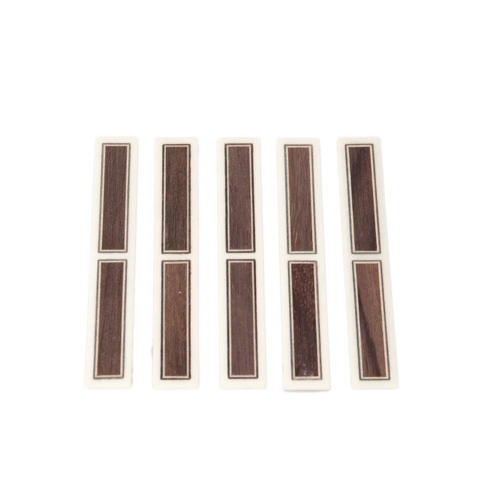 NAOMI 5 Pcs Classical Guitar Bridge Tie Blocks Inlay Bone Frame Series Guitar Parts Accessories New NA-22