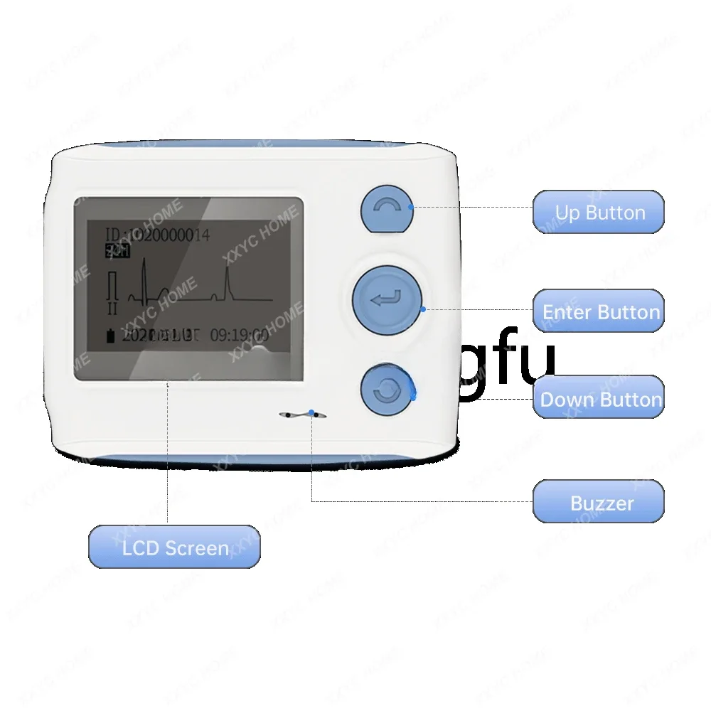 Met Ai-Analyze Viatom Th12 24-uurs Ecg-Monitoring Met Pacing Check-Functie Palmformaat Lichtgewicht 12-lead-holterrecorder