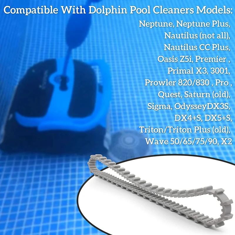 2 Pack Rubber Pool Cleaner Tire Track Replacement Parts 9985006-R2 For Dolphin Deluxe 4 5 Pool Cleaner