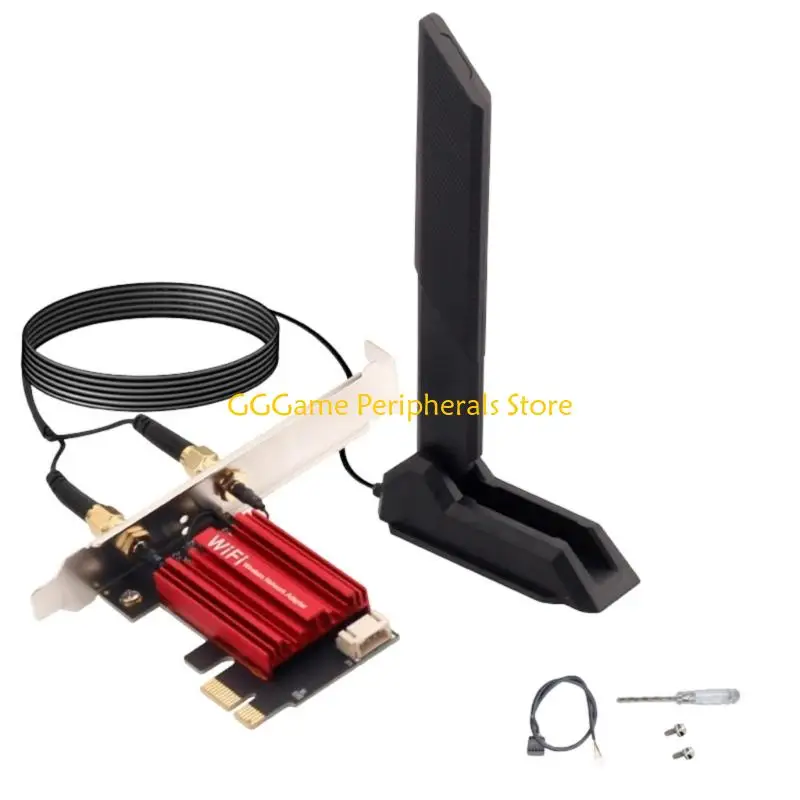 

U55B AC1200 Double Band Wireless Networking Card PCIE Slot Builts in High Gains Antennas and WPA2 Security for Stable Internet
