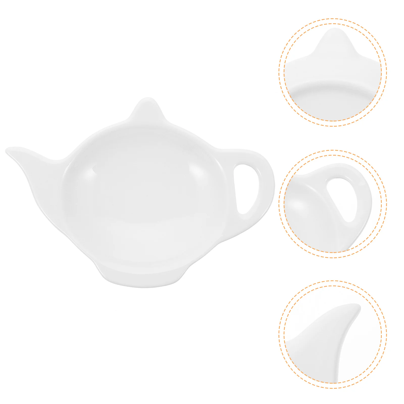 

Ceramic Tea Bag Saucer Household Teabag Dish Tray Delicate Professional Coaster Holder Multi-function Desk Coasters