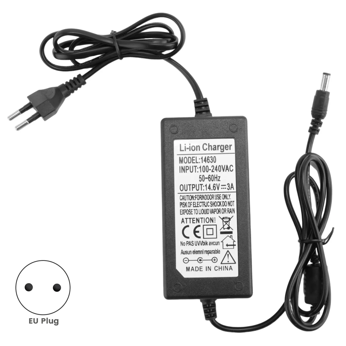 Cargador de batería de fosfato de hierro Lifepo4, 14,6 V, 10A, enchufe europeo