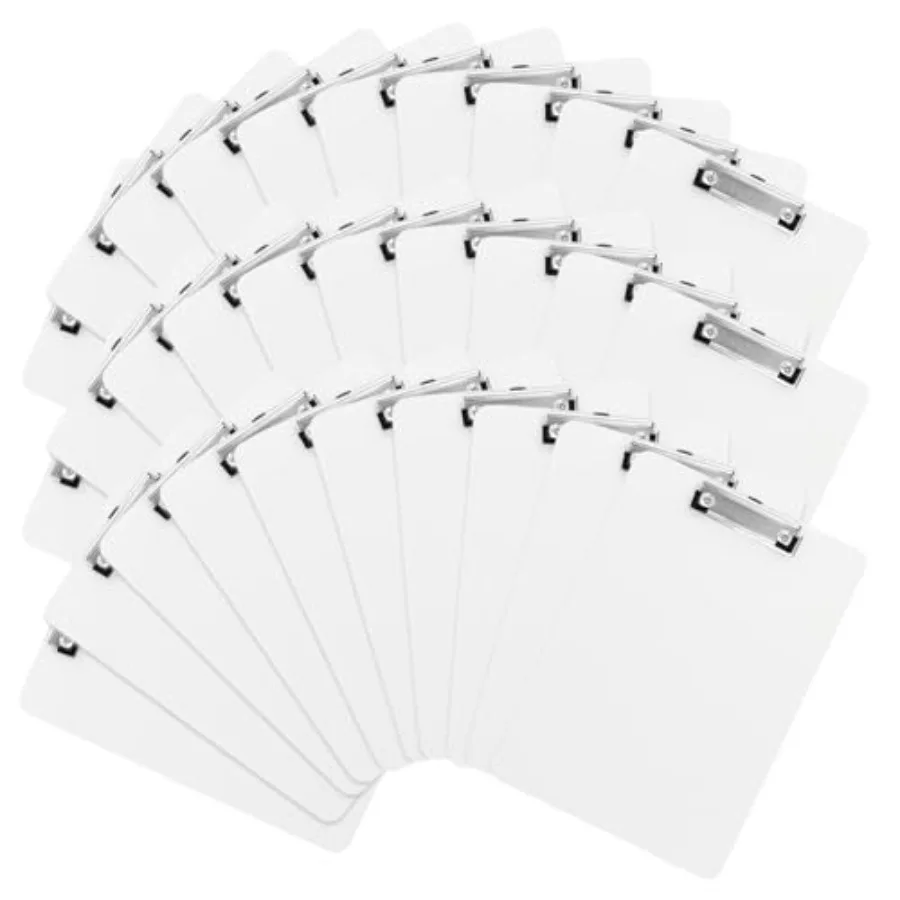 

Набор из 30 пластиковых планшетов-клипбордов 8,5 x 12 дюймов, формат А4, с низкопрофильным зажимом, для сухого стирания, для медсестер