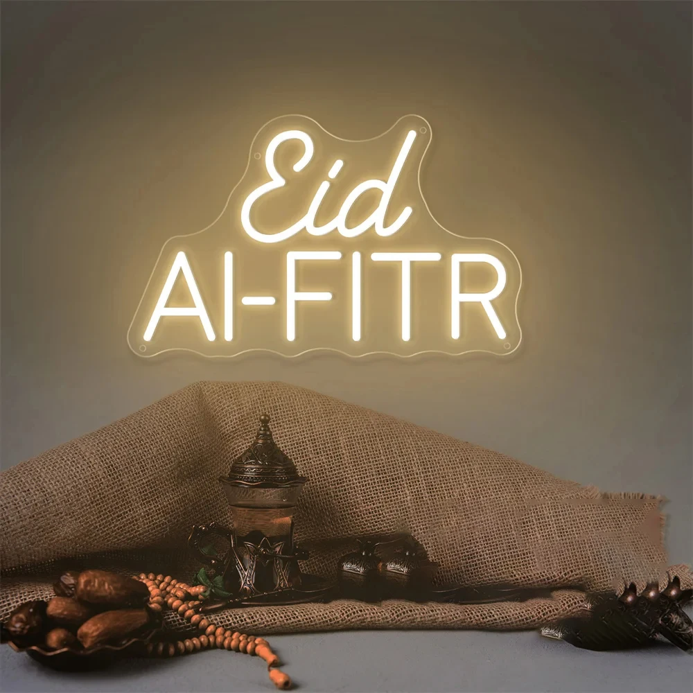 2025 Ramadan Neon Sign Eid Mubarak LED Neon Signs Ramadan Decorations Neon Lights for Party Room Wall Decoration Lights
