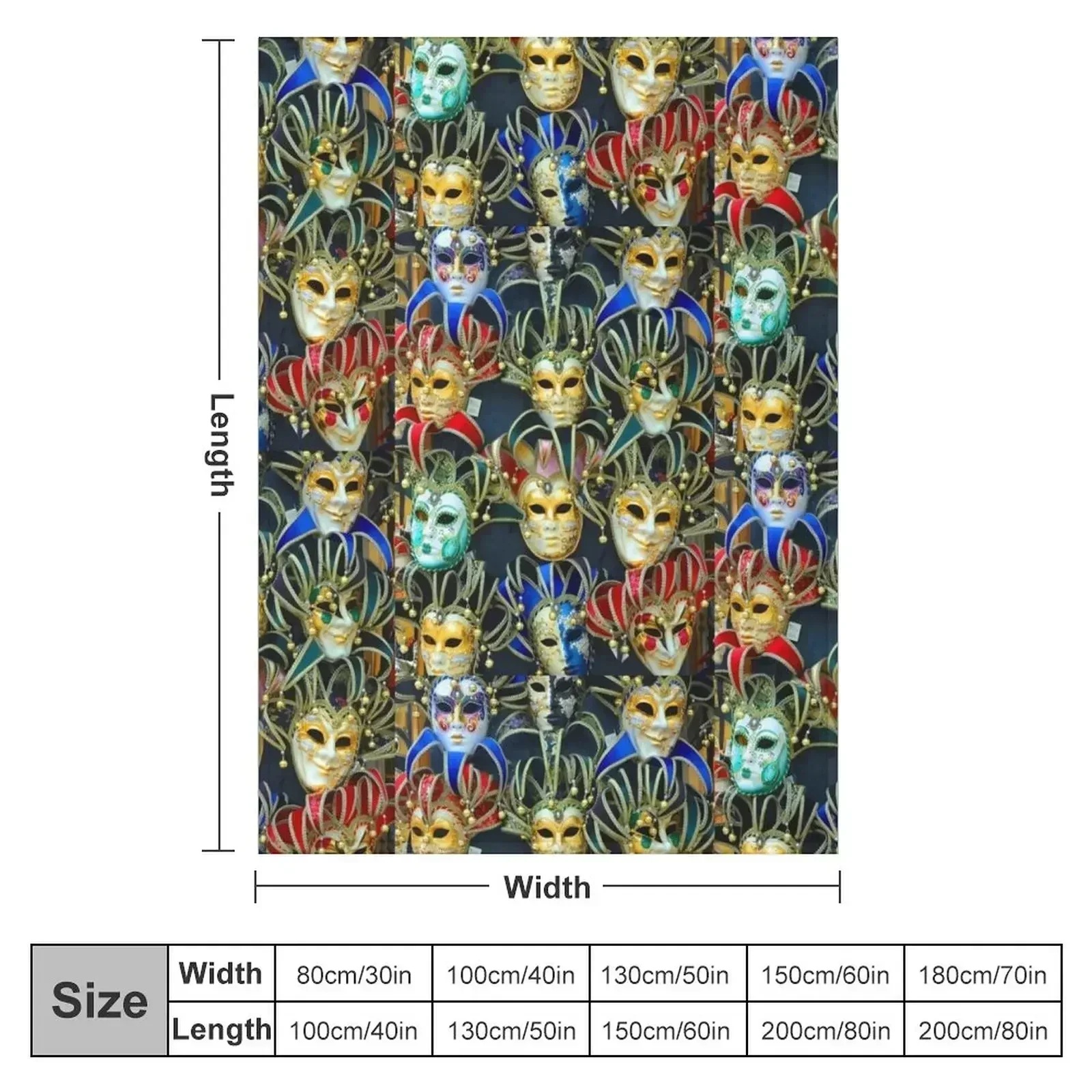 Venetian Opera Masks Throw Blanket Sofa Throw Decorative Sofas Soft Beds Summer Beddings Blankets