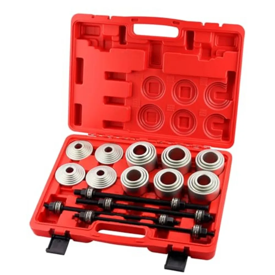

28pcs Press and Pull Sleeve Kit Bushing Press kit Bushes Bushing Bearings Seals Removal Installation Tool Bushes Bearings Seals