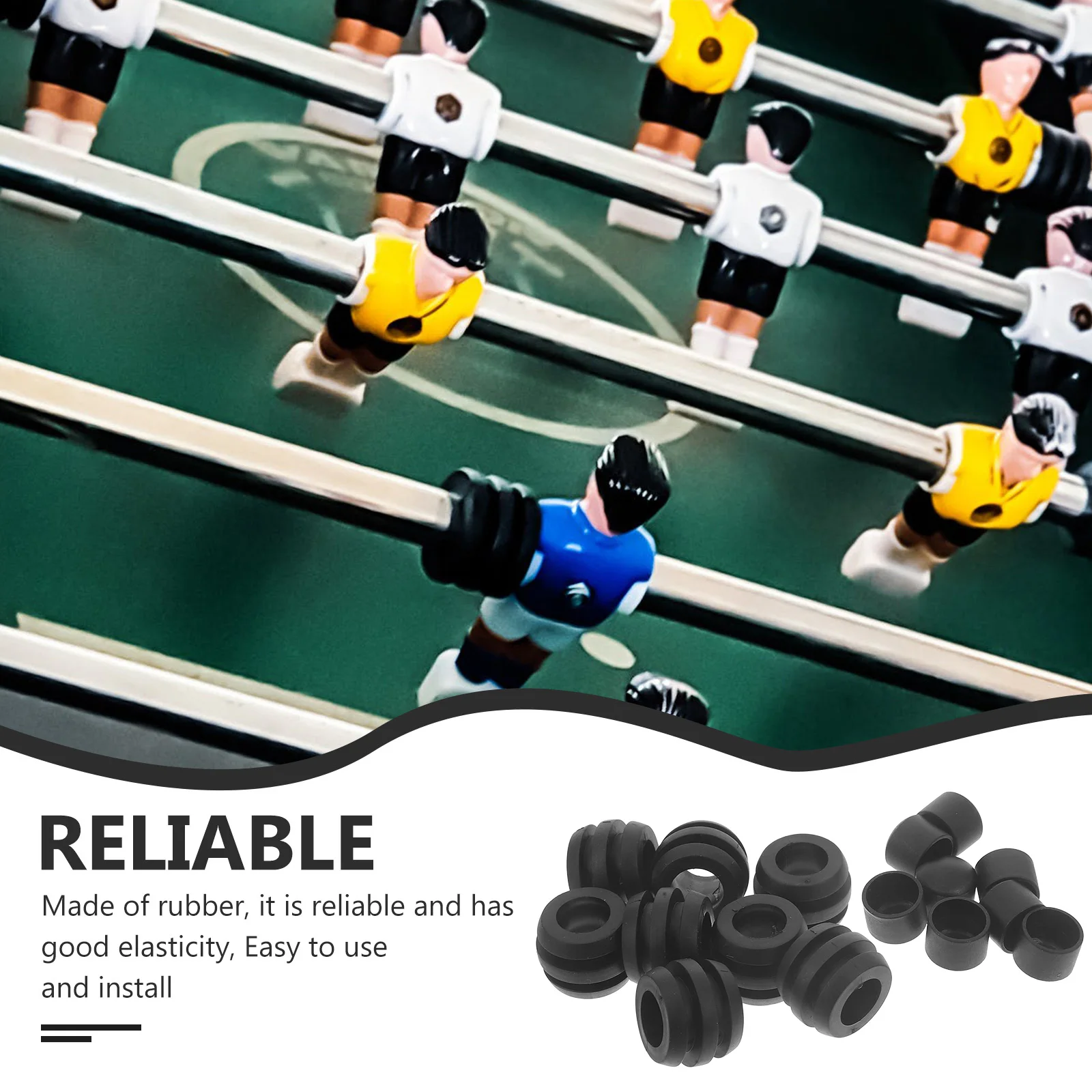 

1 set Foosball Parts Rubber Bushings Rod Foosball Table Board Bearing Rod Bearings End Covers Replacement Accessories Gaming