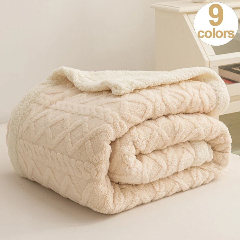 

Luxury Jacquard Flannel Blanket - Plush and Soft, Cozy All-Season Throw, Stylish Home or Dorm Decor