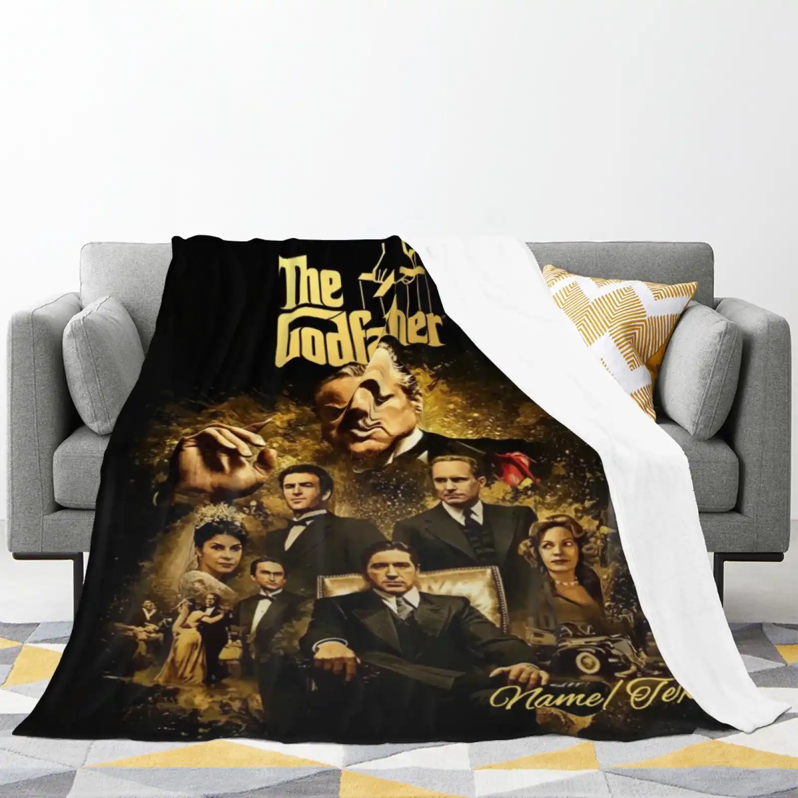 The G-Godfather Blanket Home and Decoration Bed Blankets for Winter Throw Sofa Throws School Knee Halloween Linens Anime Towel