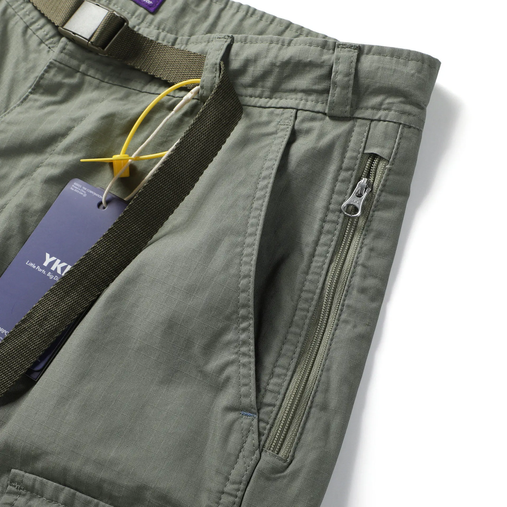 26SS Summer Youth Japanese Purple Label Lightweight 100% Cotton Subtle Plaid Breathable Loose Fit Casual Cargo Shorts for Men