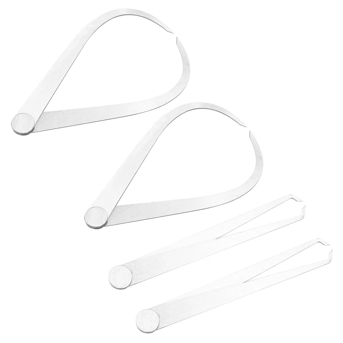 

2 Pcs External Inner and Outer Caliper Set Distance Measuring Creative Simple Digital Calipers Silver