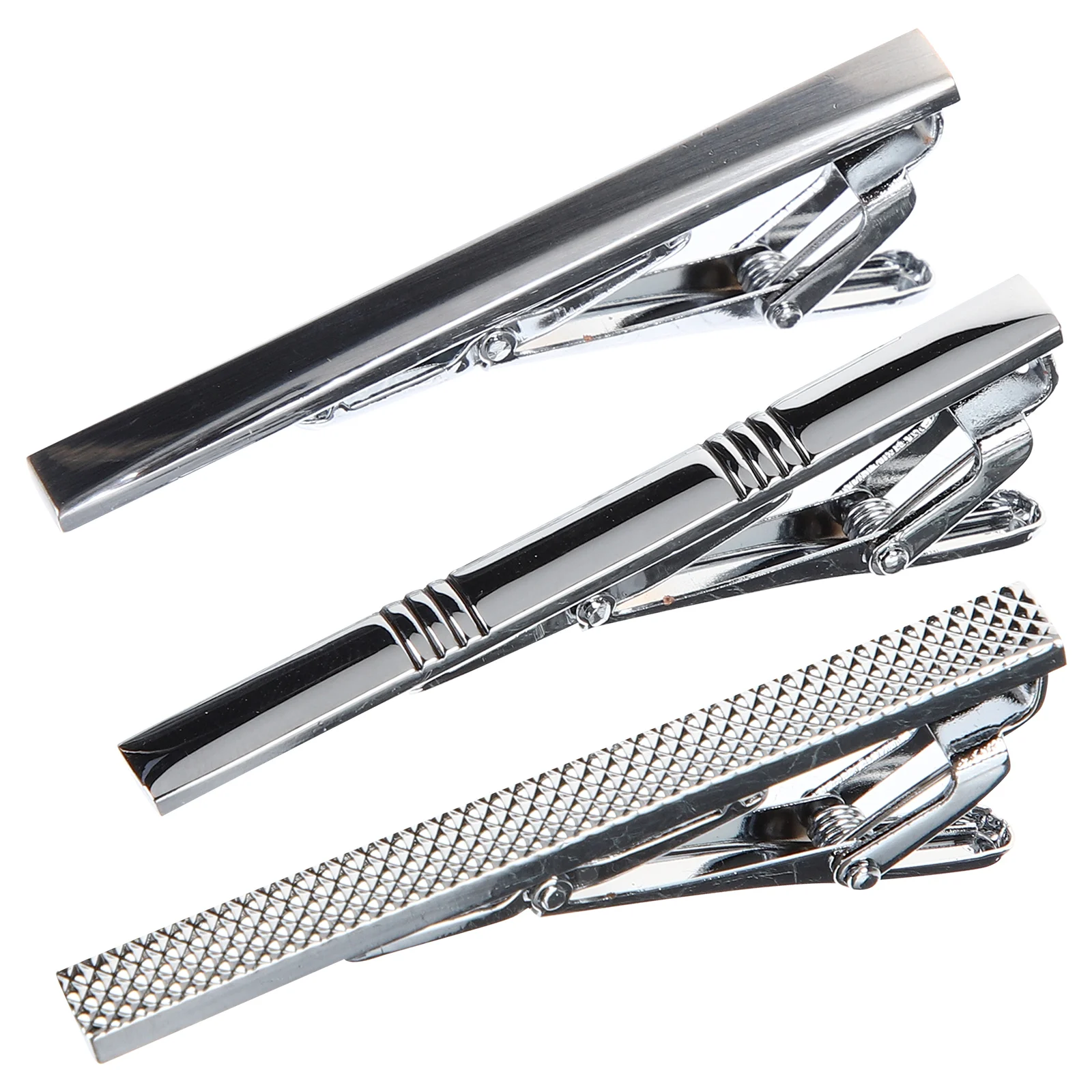 

3Pcs Tie Clip Set Men Business Necktie Clip Wedding Suit Accessories Formal Party Silver Alloy Necktie Bar