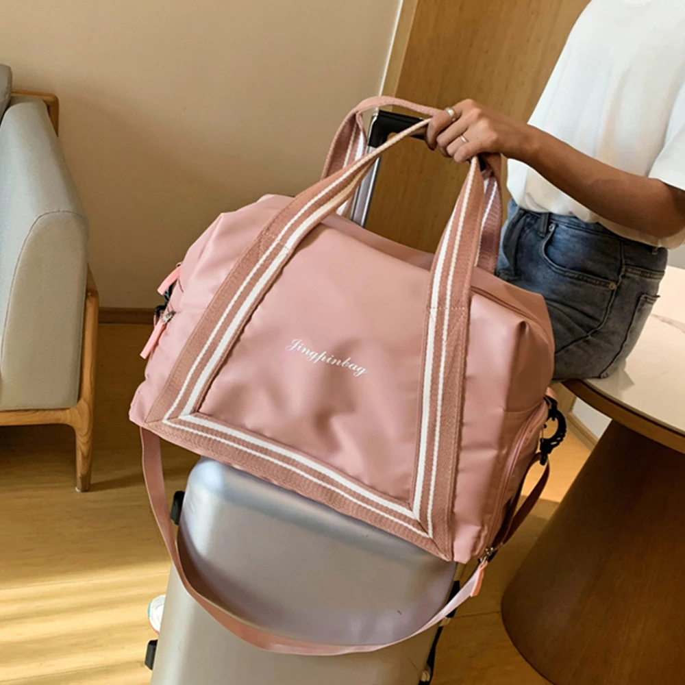 Дорожная спортивная сумка, ночная ручная сумка Weekender для женщин и мужчин, складная водонепроницаемая спортивная сумка с мокрым карманом для тренировок