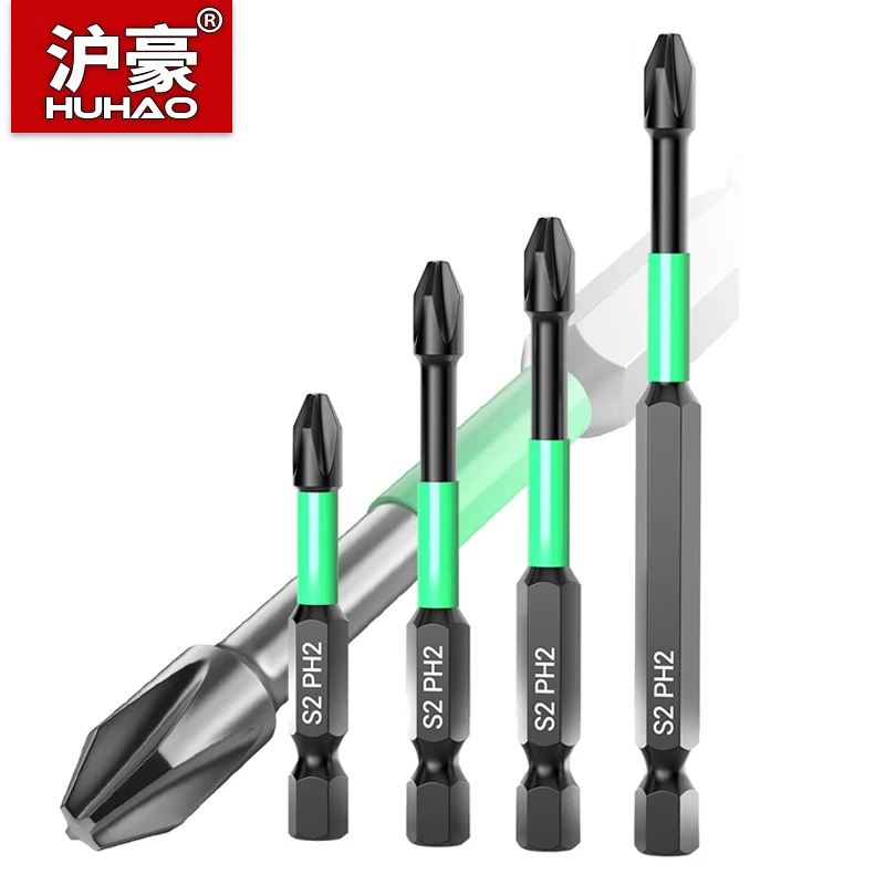 

HUHAO 1/10 шт. PH2 Нескользящее сверло с шестигранным хвостовиком, набор магнитных электрических отверток, набор крестообразных бит, общая длина, инструменты 25-150 мм