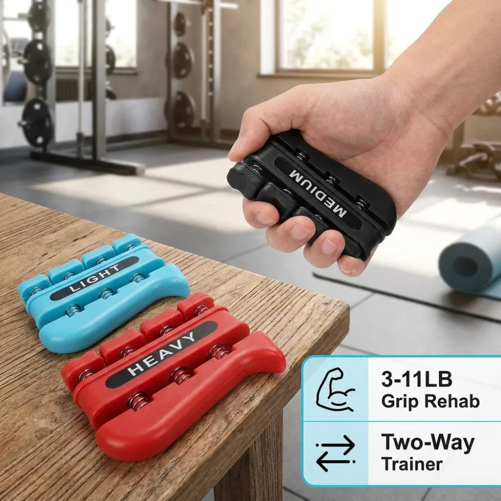 Finger Trainer 3/7/11/14LB Hand Grip Strengthener for Rehabilitation Finger Strengthener Exercise Partial Grip Strengthener