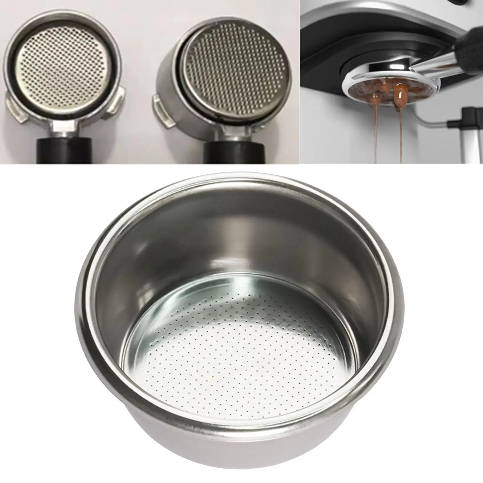 Espresso Maker Filter Basket Cup 54mm 2 Cups Espresso Portafilter Basket Reusable Kitchen Tools Office Accs Coffee Filter Basket