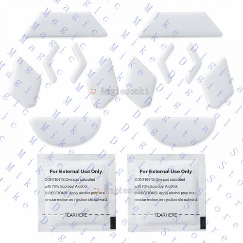 2  Sets White Rounded Curved Edges Mouse Feet Skates for Logitech G900 Mouse