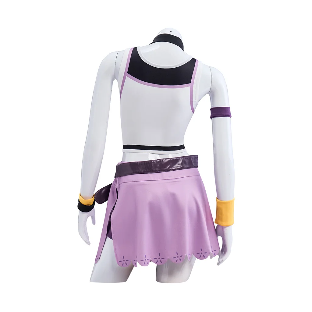 Kingdom Cosplay Heart Kairi Cosplay Costume Sexy Purple Dress Set Kairi Camisole Top Skirt Set Women Halloween Party Dress - view 4