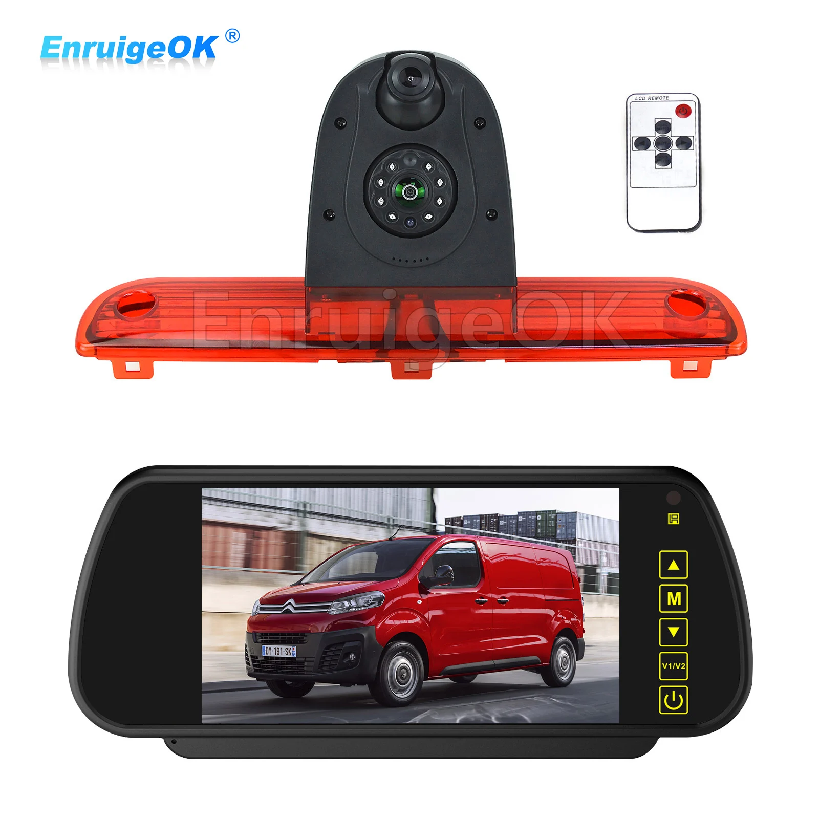 

dual lens Brake Light Backup Camera with 7" monitor kit for FIAT Ducato Peugeot Boxer Citroen Jumper 2006-2018 Rear View system