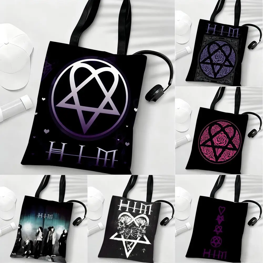 

H-him Storage Bags Lightweight Eco Friendly Fashionable Multi Purpose Large Capacity Canvas Shoulder Tote