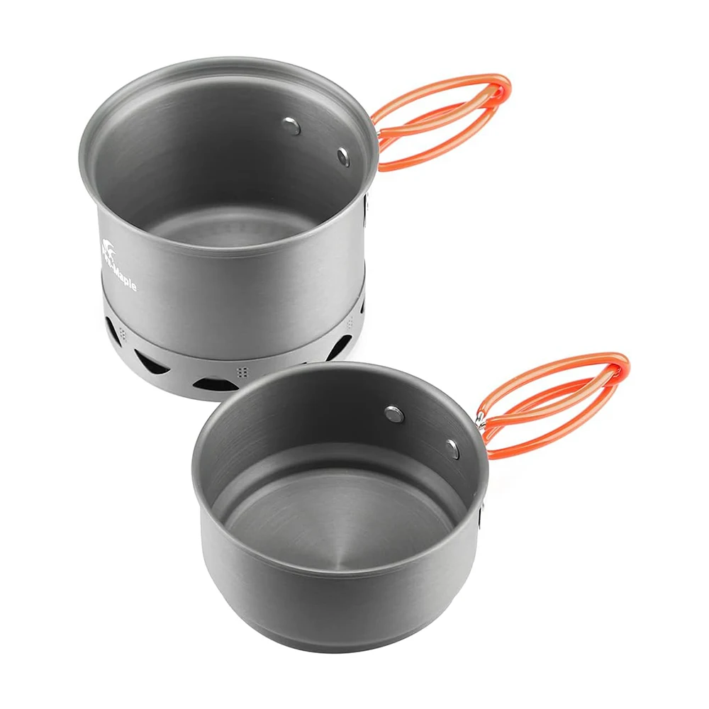 Fire Maple Camping Cookware Set Outdoor Compact Foldable Heat Exchang Pot FMC-217 268g Light Weight Solo Travel Cooking Pots