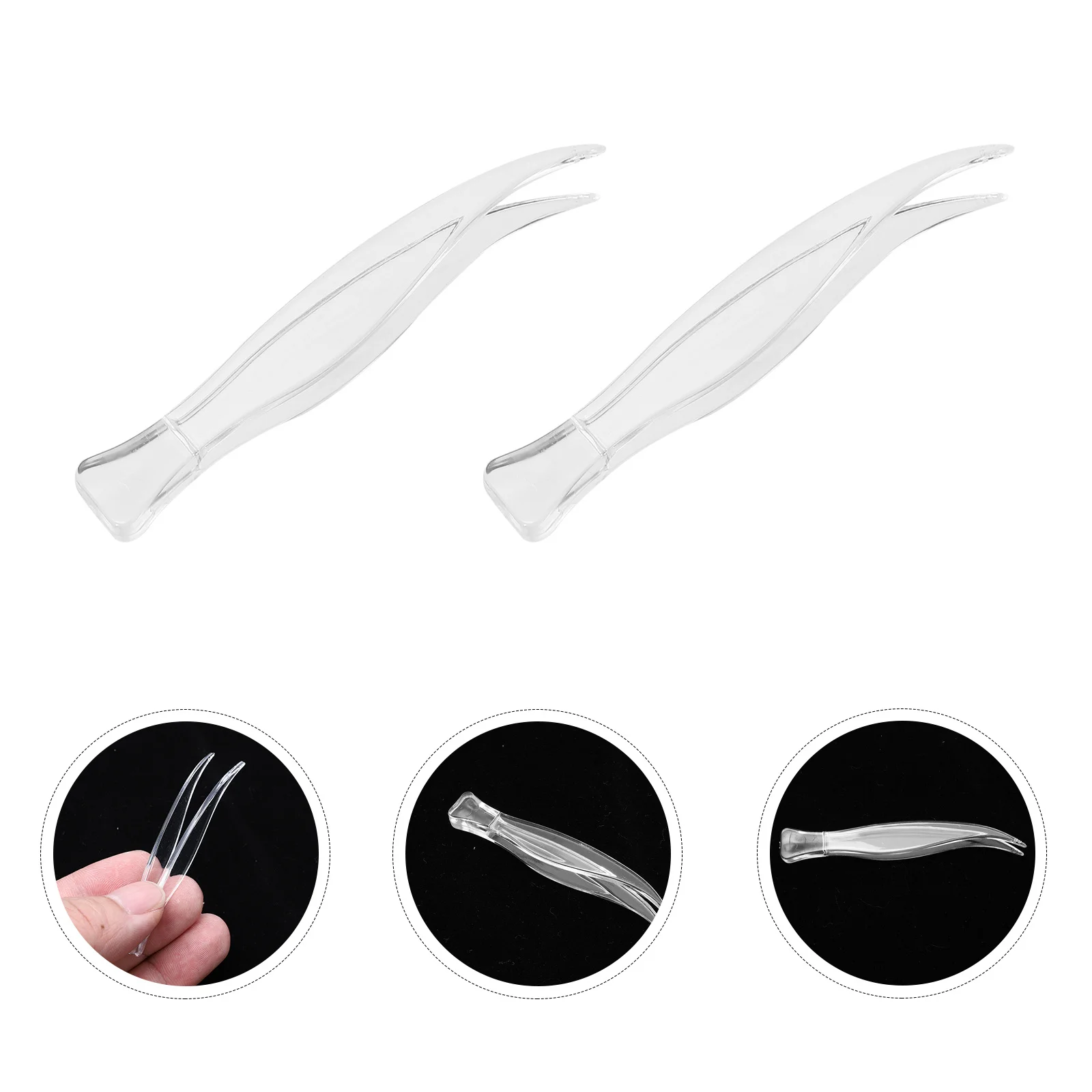 25Pcs Plastic Weight Clips Curved Tweezers Lightweight Portable Easy Carry Pallet Balances Tweezers Mask Eyelashes Clip Makeup