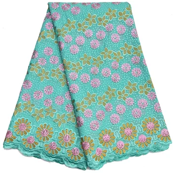 Zwitserse voile kant in Zwitserland 2024 Hoge kwaliteit Afrikaanse katoenen borduurkantstof voor heren Doek naaimaterialen