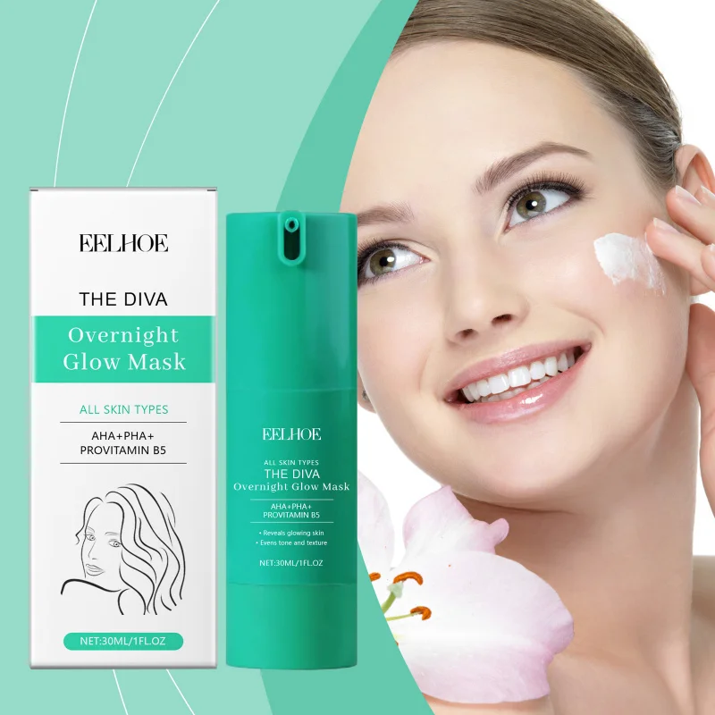 

Sleeping Mask Gentle Clean Skin Exfoliate Nourish Hydrate Moisturize Skincare Applyable Mask Even Skin Tone Boost Radiance