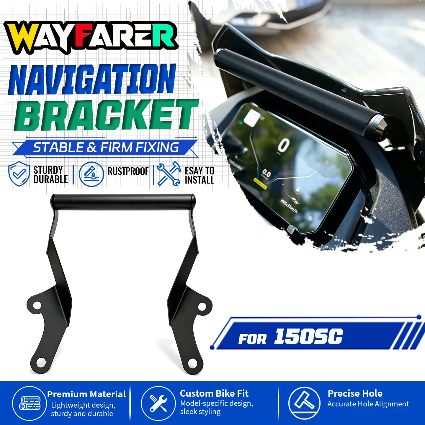 Кронштейн для крепления GPS-навигатора на мотоцикл для CF 150SC SC150 150 SC 2024 2025, крепление для видеорегистратора, держатель для телефона, аксессуары.