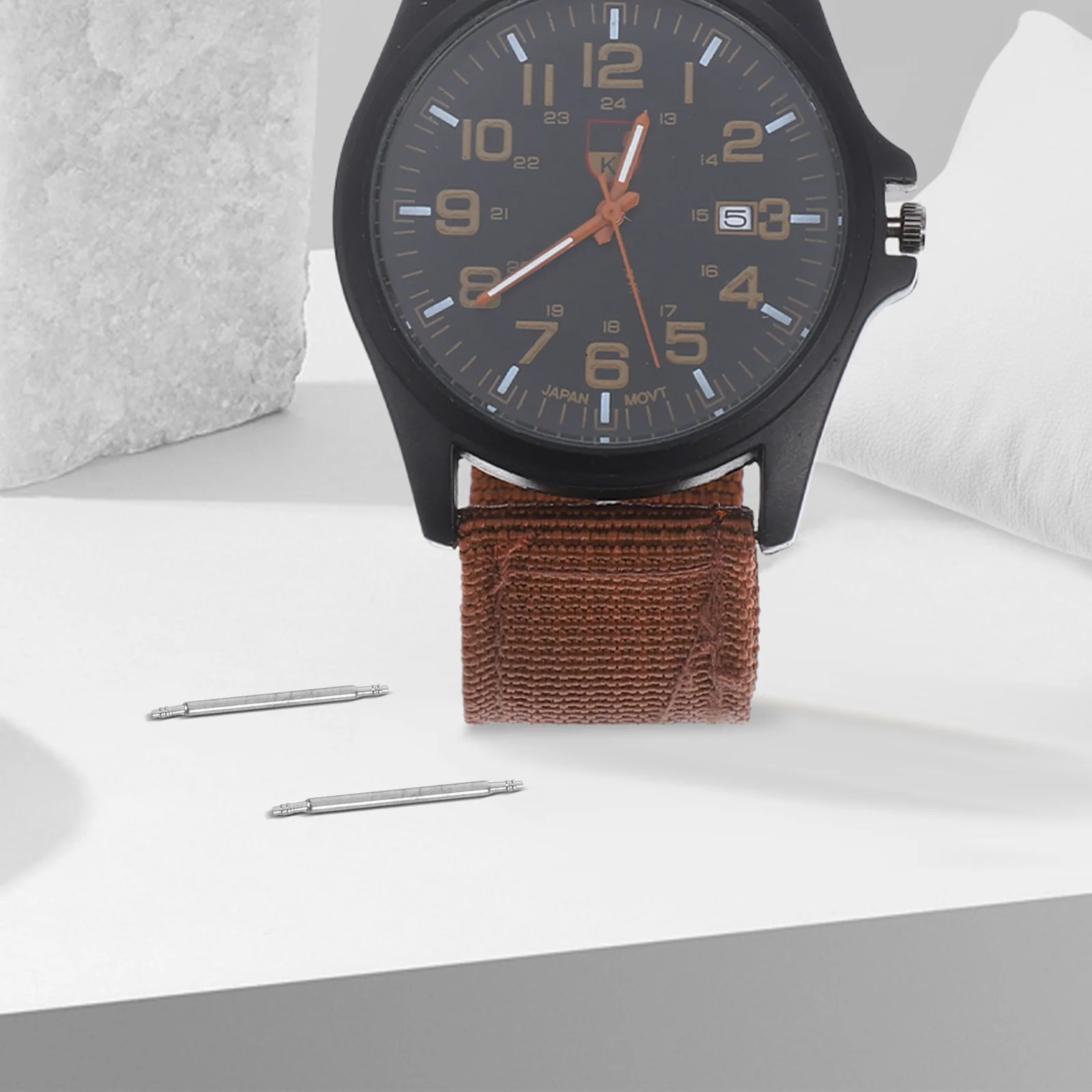 

1 Box Spring Bar Set Steel Spring Bar Pins Assorted Sizes For Watch Strap Replacement Watch Band Connector Bars Repair Kit Tools