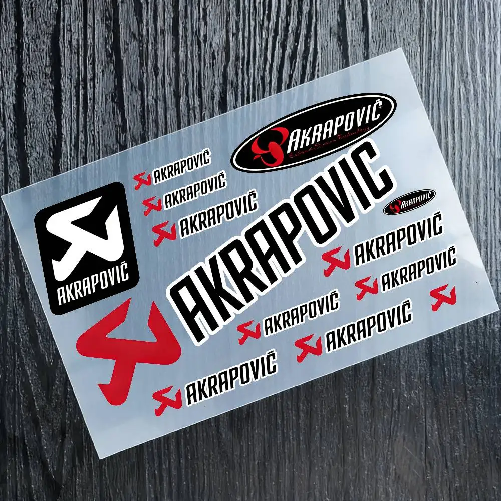 

For AKRAPOVIC Reflective Motorcycle Stickers, 3M Safety Warning At Night In The Dark Scooter Helmets