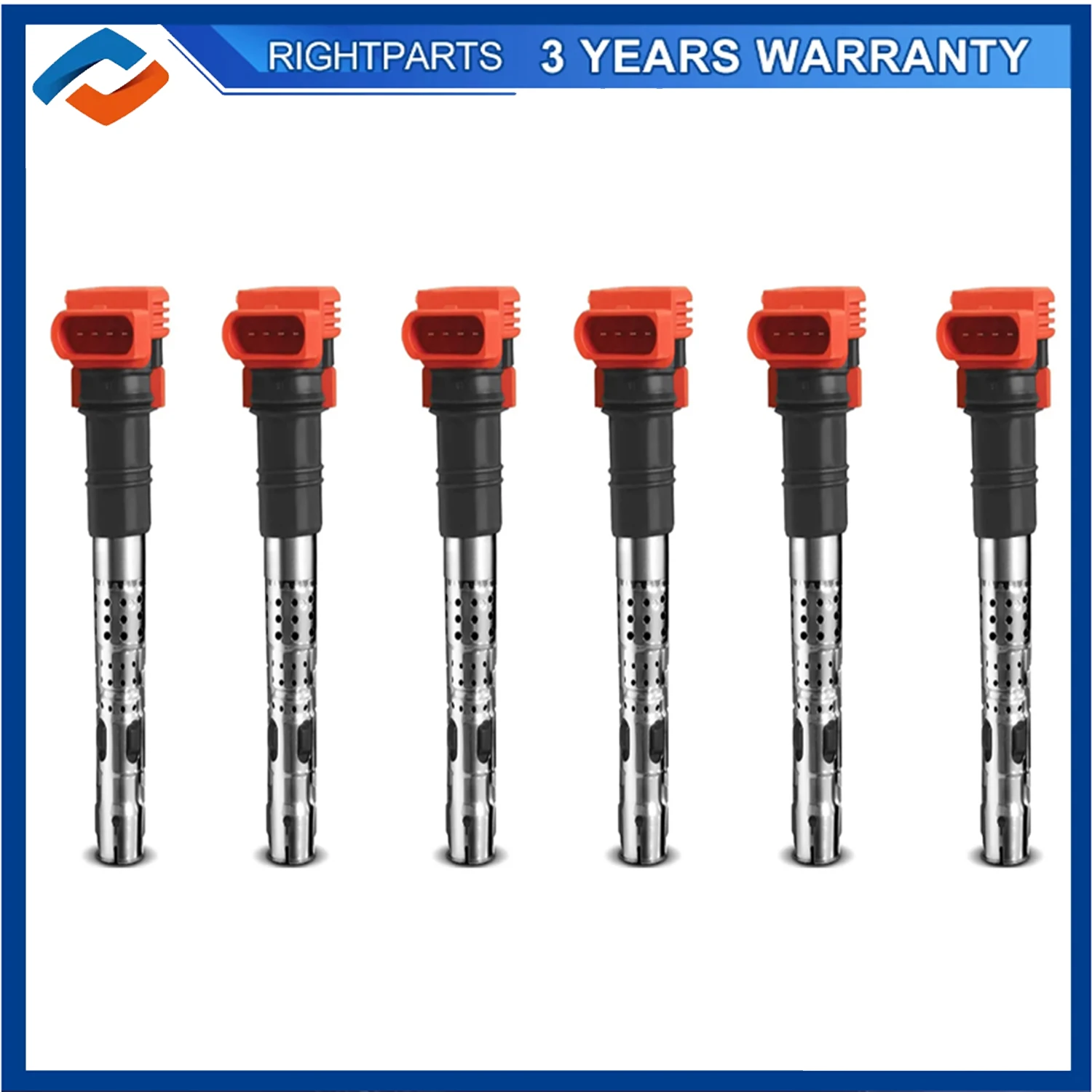 6PCS New Ignition Coil For AUDI A6 A8 Quattro 4.2 077905115Q 077905115K 077905115H 077905115F 077905115E 077905115B