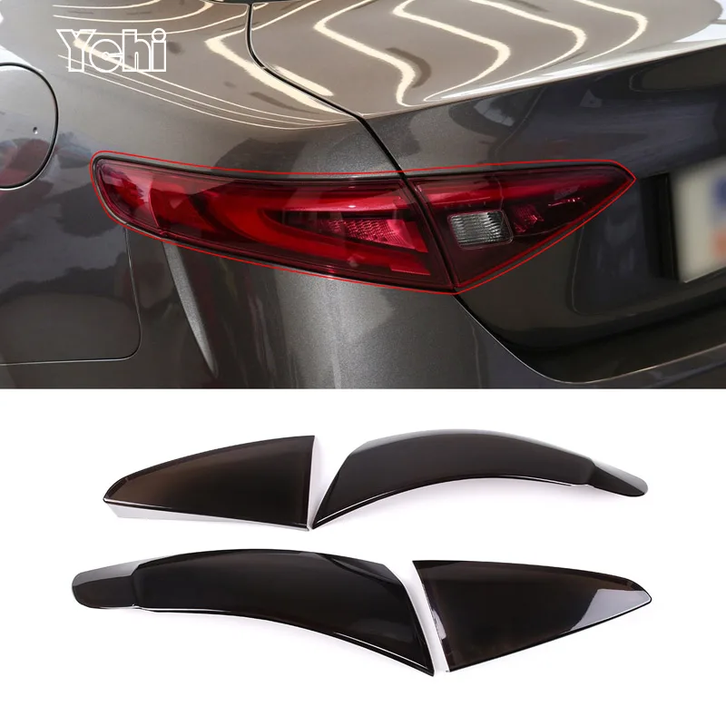 

For Alfa Romeo Giulia 2017-2022 Car Rear Tail Light Decor Cover Taillight Lamp Trim Garnish Lamp Hoods